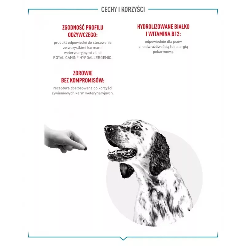Hipoalergiczne przysmaki dla psów Royal Canin 230 g — drobiowe przekąski treningowe, bezglutenowe i bezcukrowe, dla dorosłych psów