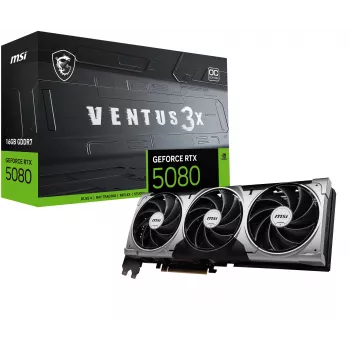 Karta graficzna MSI GeForce RTX 5080 16 GB GDDR7, PCIe 5.0, 256-bit, 303×121×49 mm, 360 W