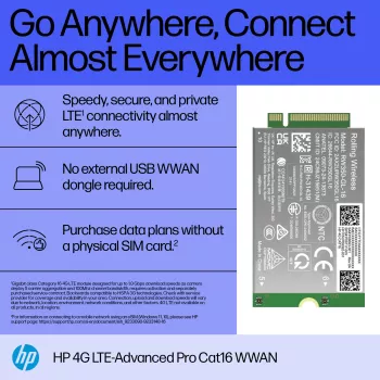 HP 4G LTE-Advanced Pro Cat19 WWAN wewnętrzny moduł bezprzewodowy B8BD3AA
