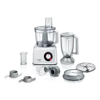 Robot kuchenny Bosch MC812W501 — 1000 W, misa 3,9 l, biały, ostrza ze stali nierdzewnej