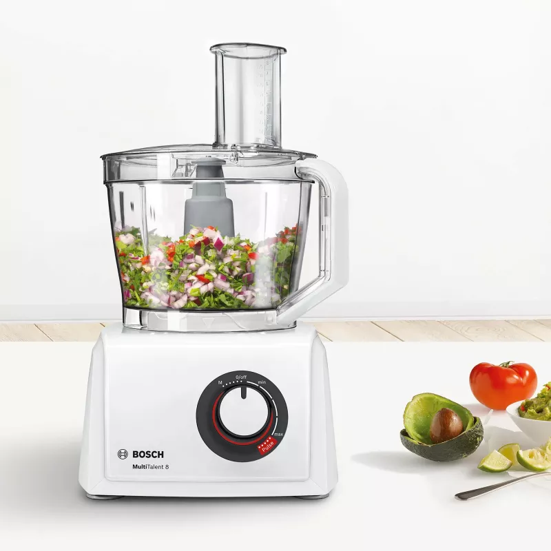 Robot kuchenny Bosch MC812W501 — 1000 W, misa 3,9 l, biały, ostrza ze stali nierdzewnej