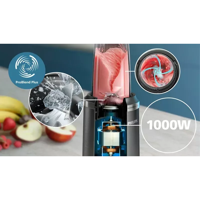 Blender stołowy Philips 5000 series HR2767/00 Czarny Stal nierdzewna