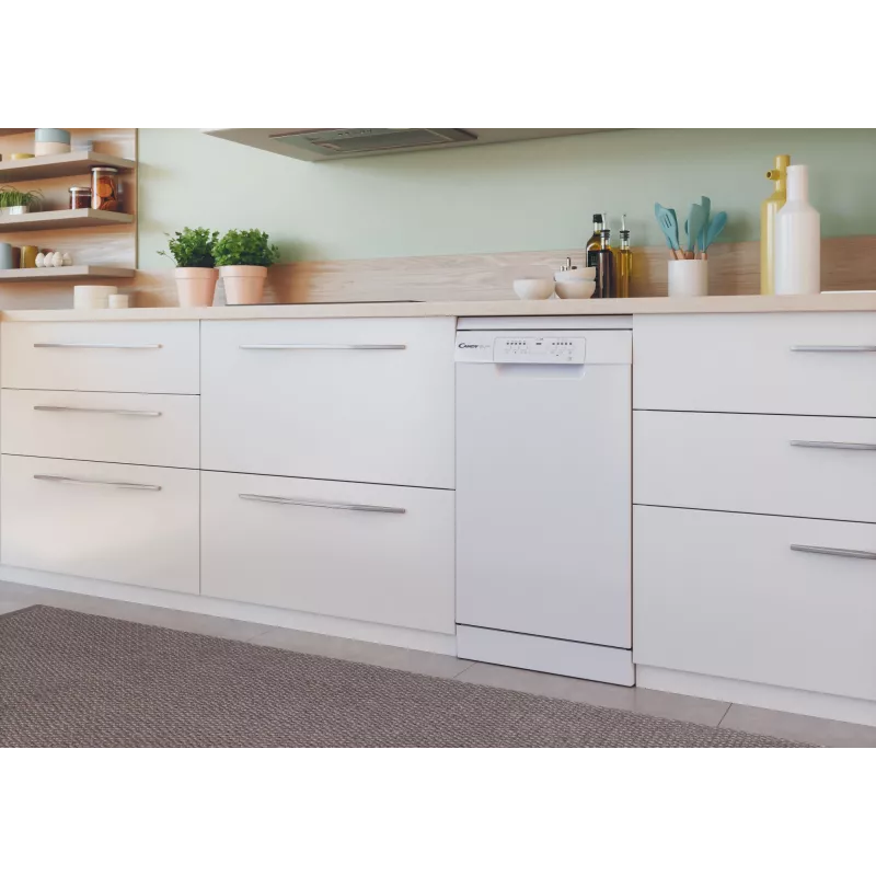 Wolnostojąca zmywarka wąska CANDY Brava CDPH 2L1049W — 10 kompletów, 45 cm, 49 dB, klasa E