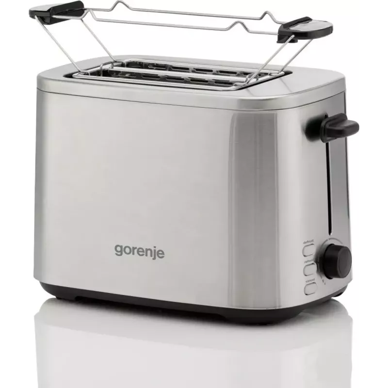 Toster Gorenje T800DS — 2-szczelinowy toster ze stali nierdzewnej, kompaktowy model domowy