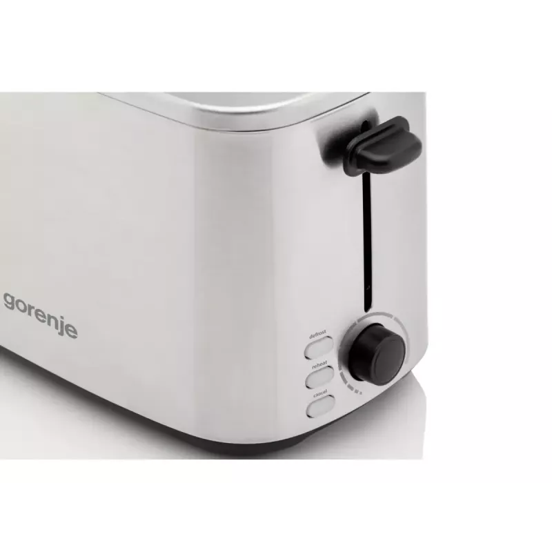 Toster Gorenje T800DS — 2-szczelinowy toster ze stali nierdzewnej, kompaktowy model domowy