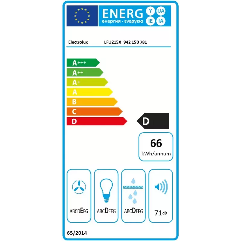Okap podszafkowy Electrolux LFU215X, stal nierdzewna, 498×132–510 mm, 3 prędkości, 272 m³/h, aluminiowy filtr przeciwtłuszczowy