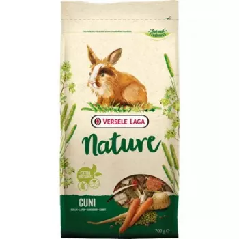 Pellet rabbit food VERSELE-LAGA Cuni Nature 2.3 kg — herbs, 14% protein, 15.5% fiber, 4.5% fat, vitamin C, gluten- and soy-free