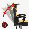 Fotel gamingowy huzaro Force 3.7 — ergonomiczny, wysoki obrotowy fotel, żółte siedzisko, regulowane podłokietniki, wysokość 107,5–116,5 cm