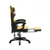 Fotel gamingowy huzaro Force 3.7 — ergonomiczny, wysoki obrotowy fotel, żółte siedzisko, regulowane podłokietniki, wysokość 107,5–116,5 cm