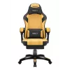 Fotel gamingowy huzaro Force 3.7 — ergonomiczny, wysoki obrotowy fotel, żółte siedzisko, regulowane podłokietniki, wysokość 107,5–116,5 cm
