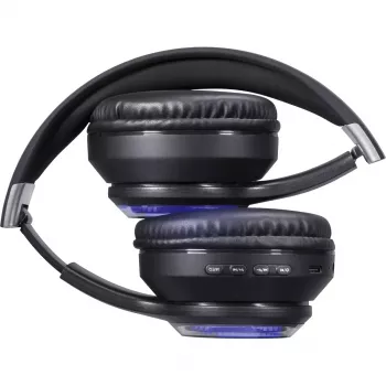 Słuchawki DEFENDER FreeMotion B400 — przewodowe i bezprzewodowe, USB-C, AUX, zamknięte nauszne, 20–20000 Hz, 118 dB, podświetlenie LED, czarny