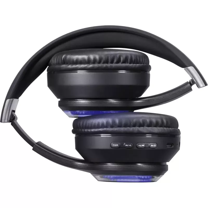 Słuchawki DEFENDER FreeMotion B400 — przewodowe i bezprzewodowe, USB-C, AUX, zamknięte nauszne, 20–20000 Hz, 118 dB, podświetlenie LED, czarny