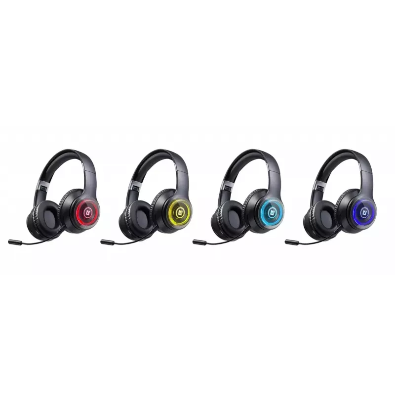 Słuchawki DEFENDER FreeMotion B400 — przewodowe i bezprzewodowe, USB-C, AUX, zamknięte nauszne, 20–20000 Hz, 118 dB, podświetlenie LED, czarny