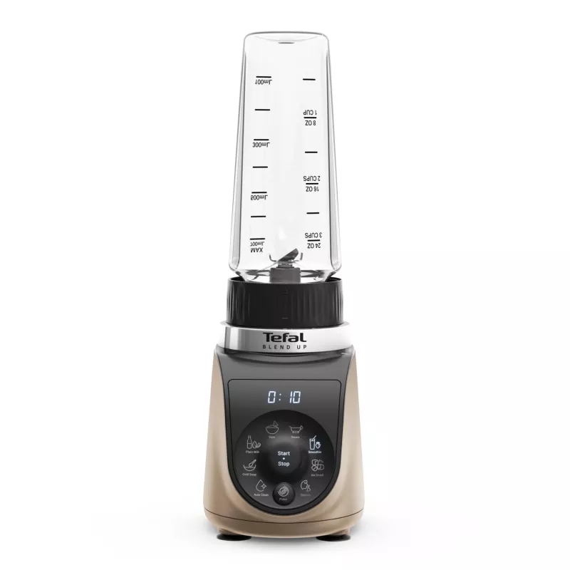 Blender stołowy Tefal Blend Up BL190AF0 — misa 0,85 L, 1000 W, 6-ostrzowy Powelix, pulsacyjny, kruszenie lodu (przezroczysty/czarny/beżowy)