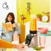 Blender stołowy Tefal Blend Up BL190AF0 — misa 0,85 L, 1000 W, 6-ostrzowy Powelix, pulsacyjny, kruszenie lodu (przezroczysty/czarny/beżowy)