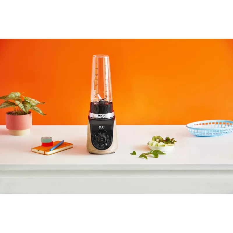 Blender stołowy Tefal Blend Up BL190AF0 — misa 0,85 L, 1000 W, 6-ostrzowy Powelix, pulsacyjny, kruszenie lodu (przezroczysty/czarny/beżowy)