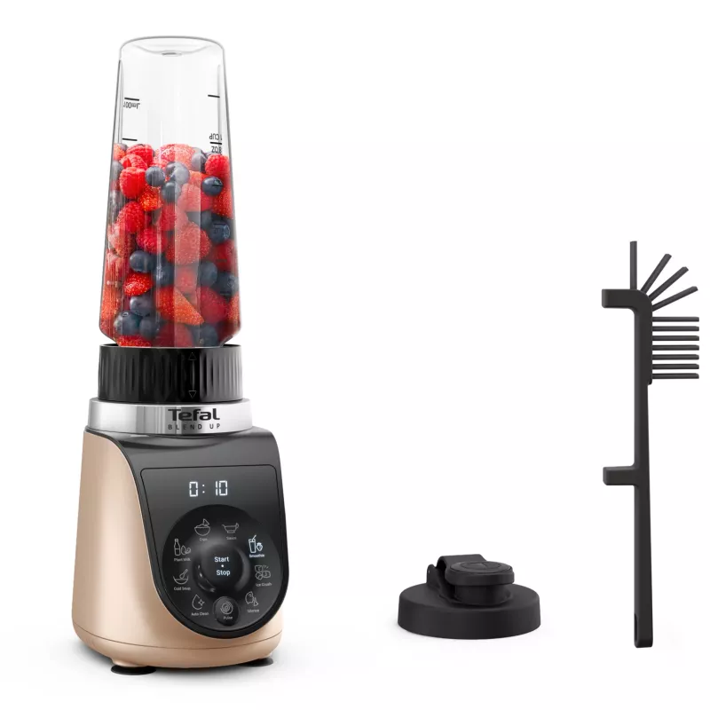 Blender stołowy Tefal Blend Up BL190AF0 — misa 0,85 L, 1000 W, 6-ostrzowy Powelix, pulsacyjny, kruszenie lodu (przezroczysty/czarny/beżowy)