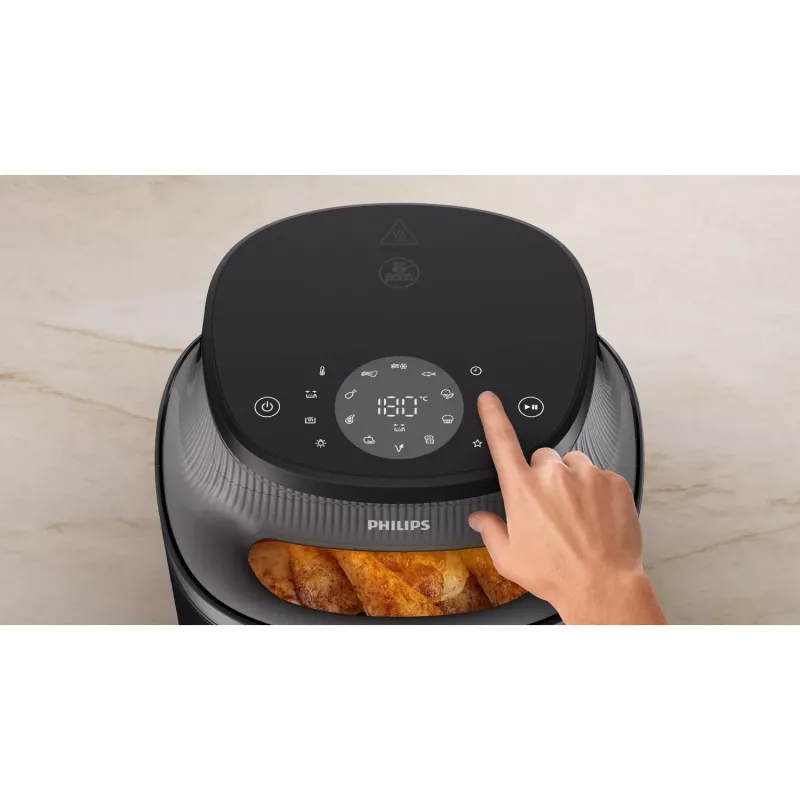 Frytkownica beztłuszczowa Philips serii 3000 NA342/00 — 7,2 L, 2000 W, 16 programów, sterowanie dotykowe, czarno-złota