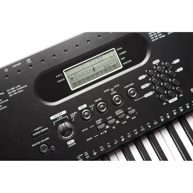 klawiatura Kurzweil KP70 61-klawiszowa klawiatura cyfrowa, czarna