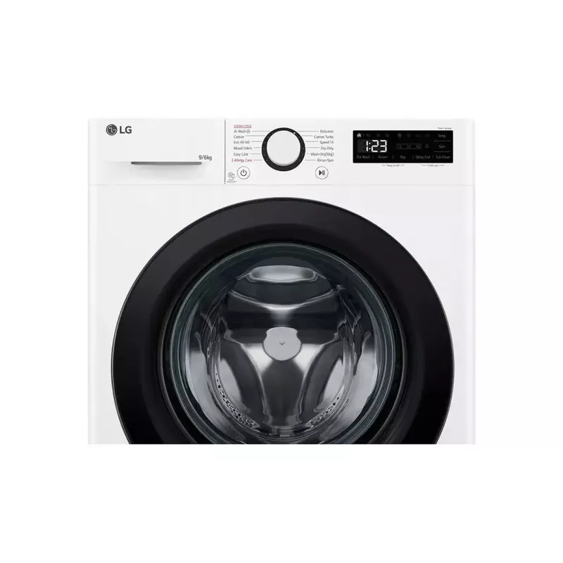 LG F4DR509SBW pralko-suszarka Wolnostojąca Ładowanie od przodu Czarny, Biały