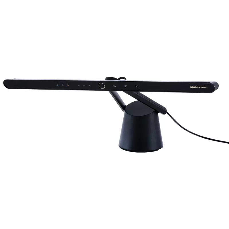 Lampa monitorowa BenQ PianoLight R Czarna — 1070 lm, zasilana przez USB, 120×367×628 mm
