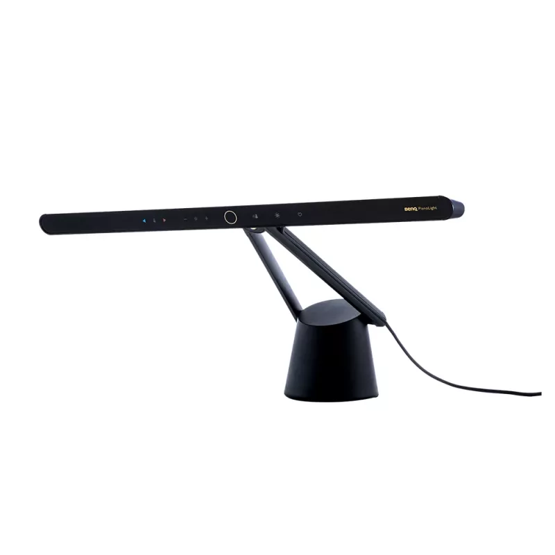 Lampa monitorowa BenQ PianoLight R Czarna — 1070 lm, zasilana przez USB, 120×367×628 mm
