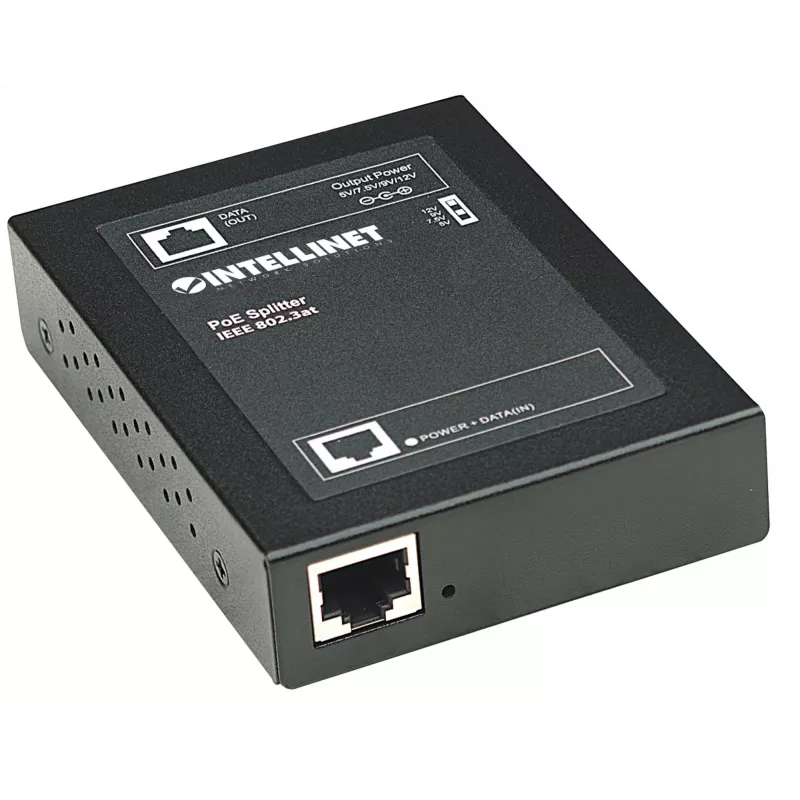 Intellinet Power over Ethernet (PoE+) Splitter, IEEE802.3at, 5, 7.5, 9 lub 12 V DC napięcie wyjściowe