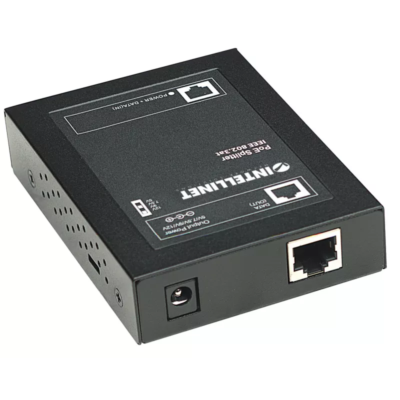Intellinet Power over Ethernet (PoE+) Splitter, IEEE802.3at, 5, 7.5, 9 lub 12 V DC napięcie wyjściowe