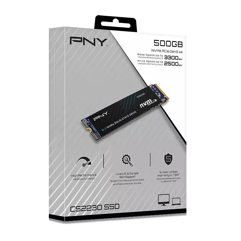 Dysk SSD PNY 500 GB M.2 2280 PCI-E x4 Gen3 NVMe M280CS2230-500-RB
