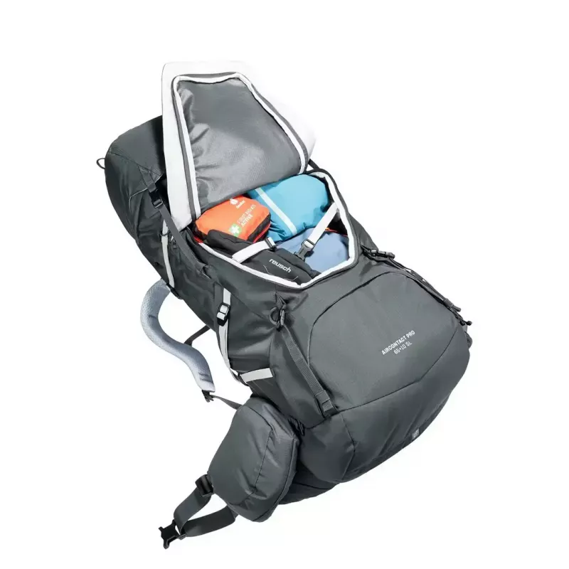 Plecak turystyczny DEUTER Aircontact Pro 65+10 SL Damski Grafit, pojemność 65+10 l