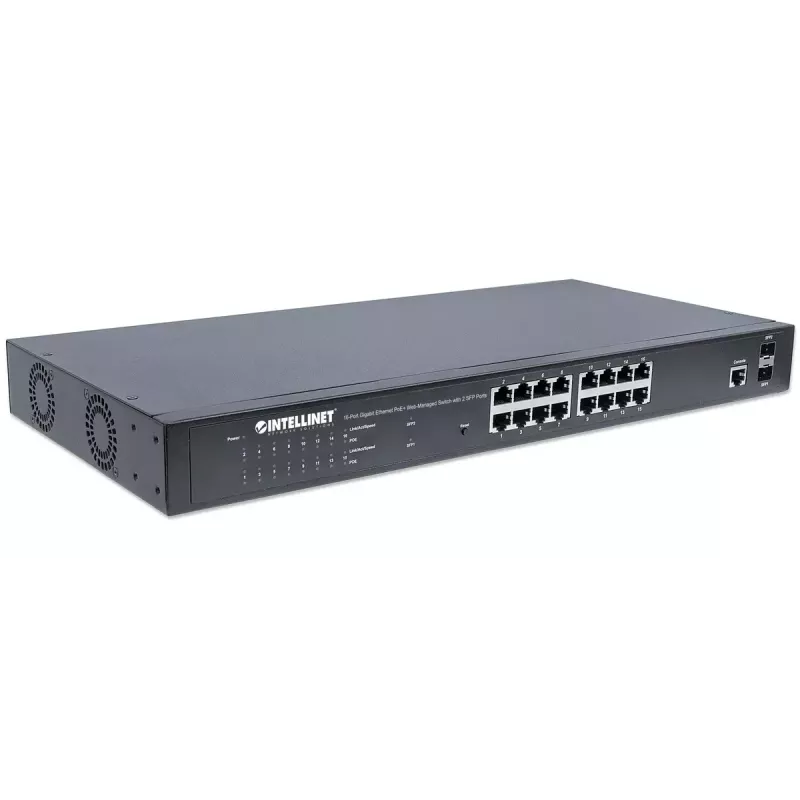 Przełącznik zarządzany Intellinet 16-portowy Gigabit Ethernet PoE+