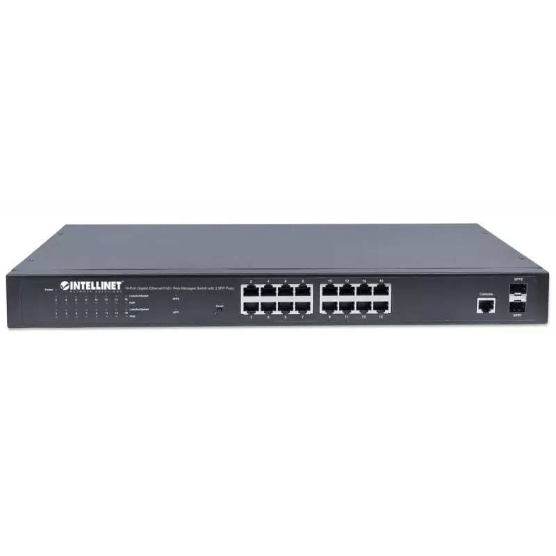 Przełącznik zarządzany Intellinet 16-portowy Gigabit Ethernet PoE+