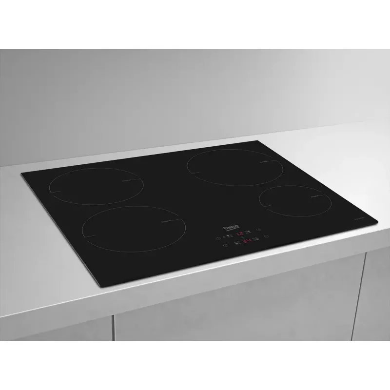 Płyta indukcyjna Beko HII 64400 MT, czarna, do zabudowy, 60 cm, 4 strefy