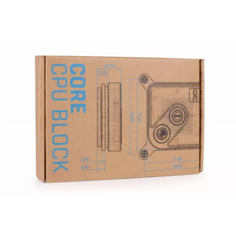 Blok wodny Alphacool Core 1 Aurora Mosiądz Miedź Nikiel Przezroczysty Biały 72mm