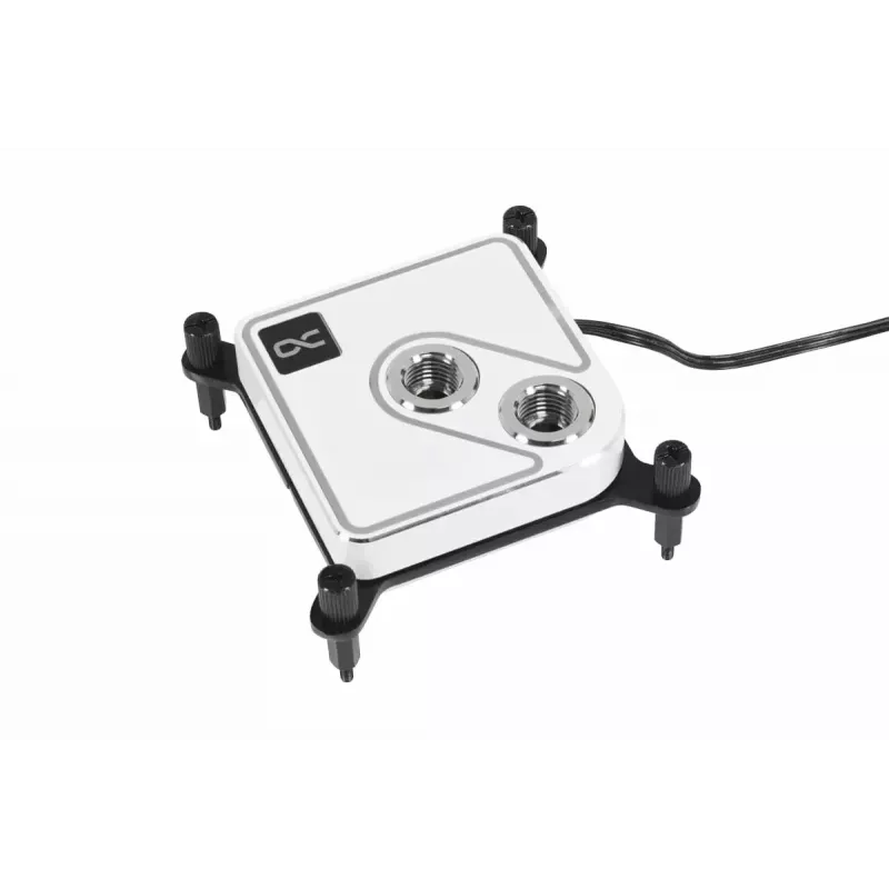 Blok wodny Alphacool Core 1 Aurora Mosiądz Miedź Nikiel Przezroczysty Biały 72mm