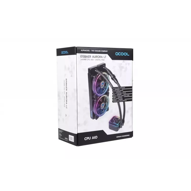 Chłodnica cieczy typu all-in-one Alphacool Eisbaer Aurora LT240 12 cm Czarna