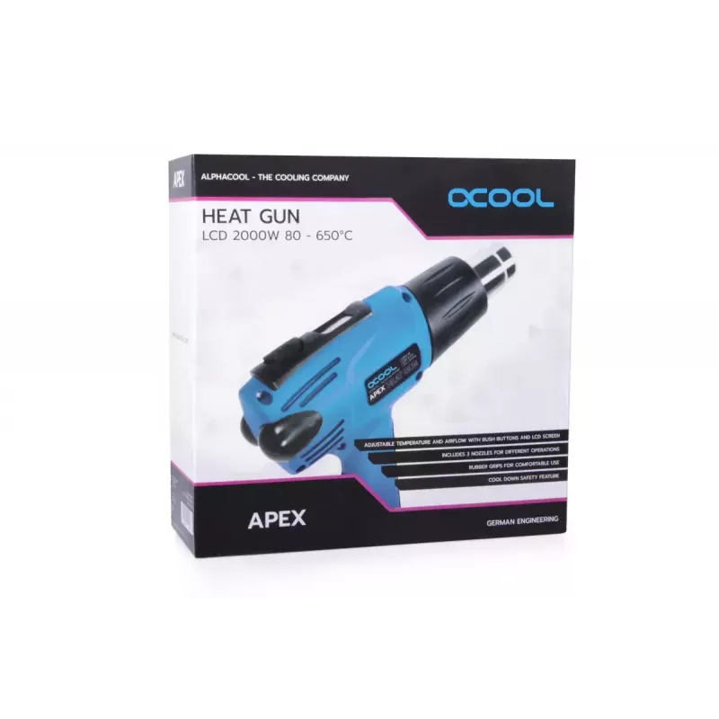 Opalarka gorącego powietrza Alphacool 10178 650 °C 2000 W Czarno-niebieska