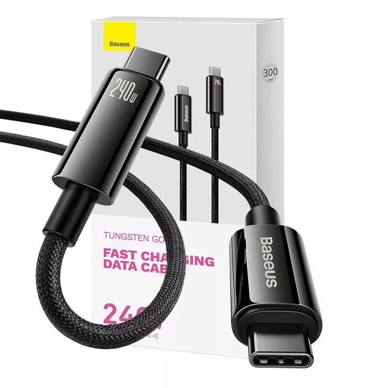 Kabel USB-C do USB-C Baseus Tungsten Gold 240W 3m
