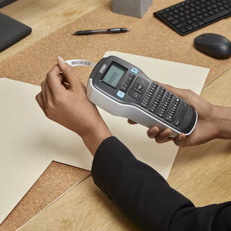 DYMO LabelManager 160 Zestaw startowy etykieciarki z 3 rolkami taśmy D1 | Ręczna drukarka etykiet | Klawiatura QWERTY | Idealna do biura lub domu