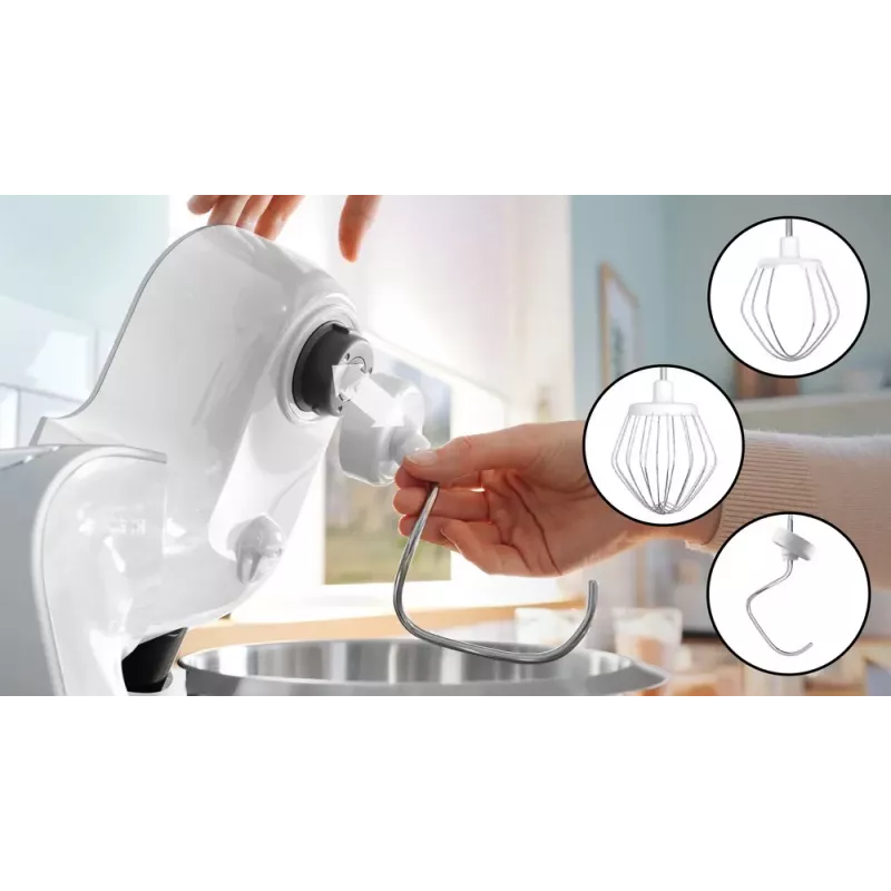 Robot kuchenny Bosch Serie 4 MUM58200 — 1000 W, misa ze stali nierdzewnej 3,9 L, biały