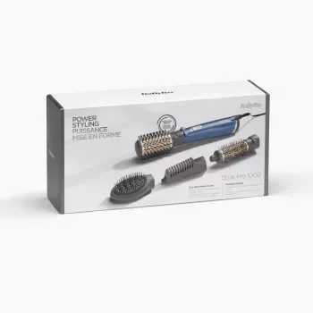 Szczotka do suszenia włosów BaByliss Style Pro 1000 AS965E — 1000 W, przewód 2,5 m, 4 końcówki, grzałka ceramiczna, jonizacja, automatyczny obrót