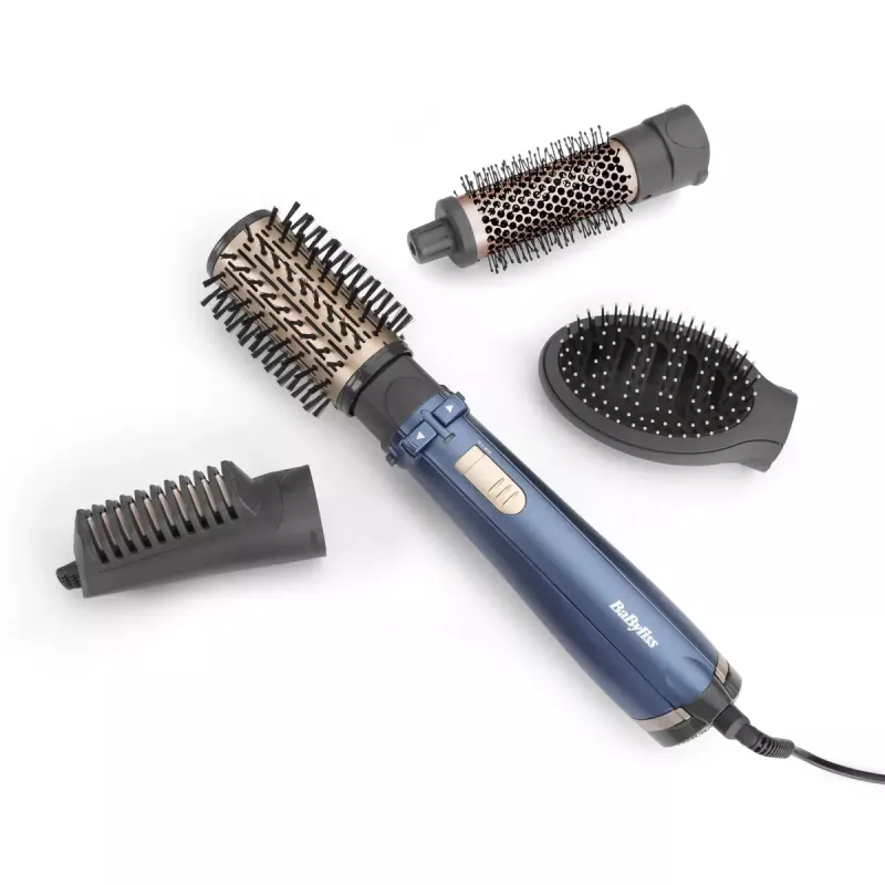 Szczotka do suszenia włosów BaByliss Style Pro 1000 AS965E — 1000 W, przewód 2,5 m, 4 końcówki, grzałka ceramiczna, jonizacja, automatyczny obrót
