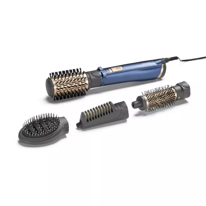 Szczotka do suszenia włosów BaByliss Style Pro 1000 AS965E — 1000 W, przewód 2,5 m, 4 końcówki, grzałka ceramiczna, jonizacja, automatyczny obrót