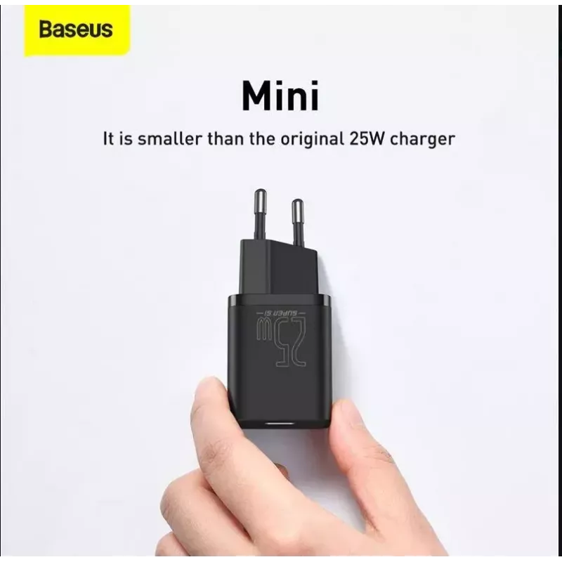 Ładowarka sieciowa Baseus TZCCSUP-L01, USB-C 1 port, 18W, 100–240V AC, kabel 1 m, czarna