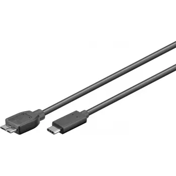 Microconnect USB3.1CAMIB3.01 kabel USB USB 3.2 Gen 1 (3.1 Gen 1) 1 m USB C Micro-USB B Czarny