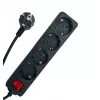 Microconnect MC-GRU0045BS przedłużacz zasilający 5 m 4 gniazda AC wewnętrzny czarny