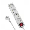 Microconnect MC-GRU0045WS przedłużacz zasilający 5 m 4 gniazda AC wewnętrzny Biały