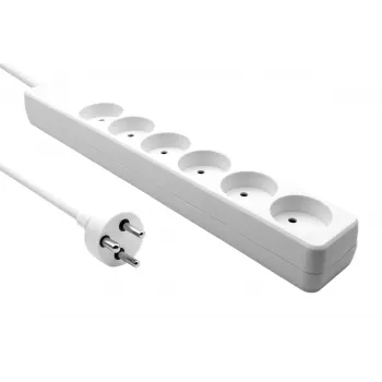 MicroConnect MC-GRU0603DKW przedłużacz zasilający 3 m 6 gniazd AC Wewnętrzny Biały
