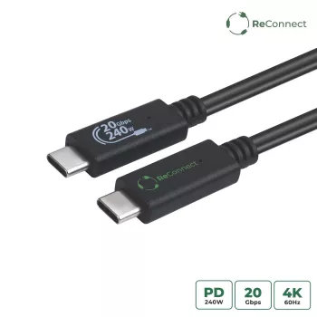 Kabel USB Microconnect ECO-USB3.2CC0.5 USB 3.2 Gen 2x2 0.5 m USB-C czarny