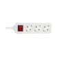 Microconnect GRU0035WS przedłużacz zasilający 5 m 3 gniazda AC Biały